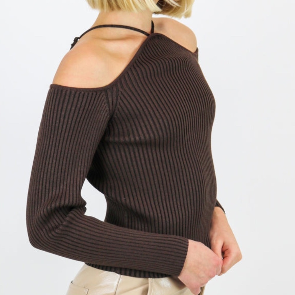 Brown Long Sleeve Sweater